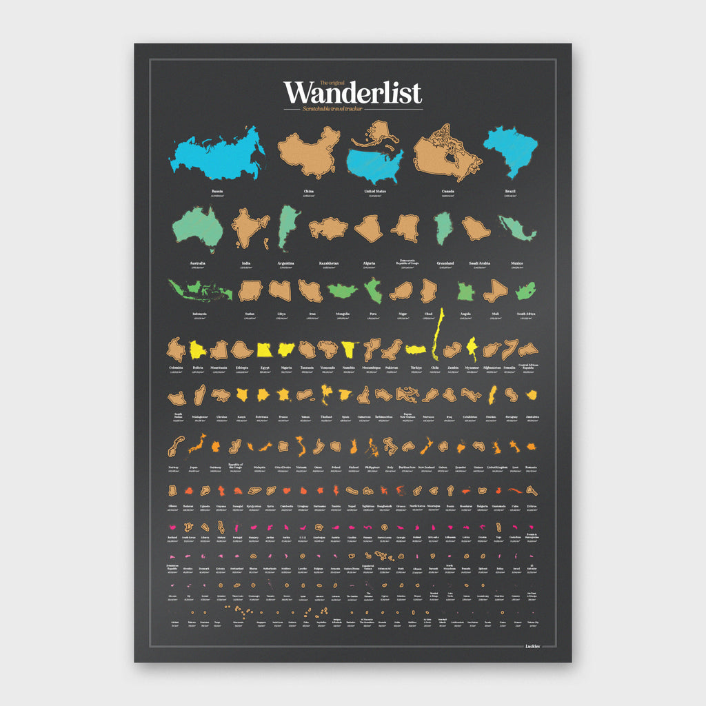 Wanderlist - Scratch-off where you've been