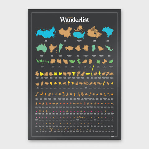 Wanderlist - Scratch-off where you've been