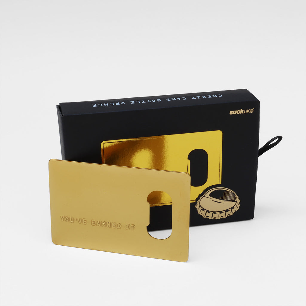 Gold Card - Credit card bottle opener.