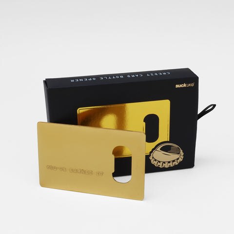 Gold Card - Credit card bottle opener.