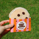 Plush Cookie Zip Pouch -  Squishy cookie zip-up case