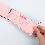 Blank Ticket Book