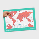 Neon Scratch Map | Coral