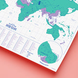 Neon Scratch Map | Green