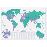Neon Scratch Map | Green