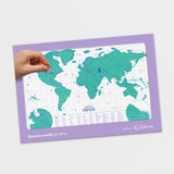 Neon Scratch Map | Green