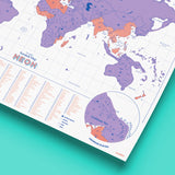 Neon Scratch Map | Purple