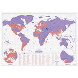 Neon Scratch Map | Purple