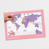 Neon Scratch Map | Purple