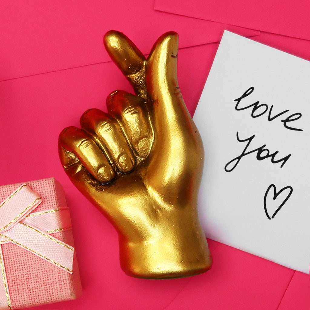 Love You – Golden Heart Fingers Lucky Charm